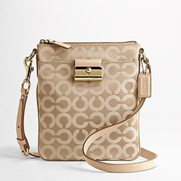 Coach Handbags - Coach Gold Signature C's Crossbody Bag Purse